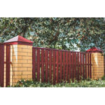 Штакетник М-образный А 0,45 PE-Double RAL 3005 красное вино — изображение 2